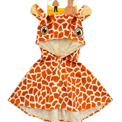 Widmann SRL Pluche poncho met muts giraf