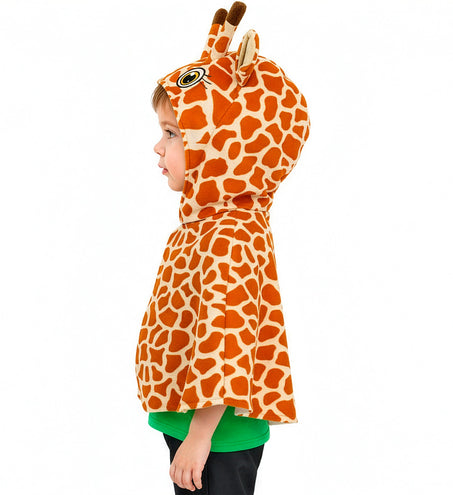 Widmann SRL Pluche poncho met muts giraf