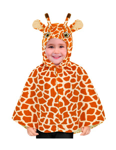 Widmann SRL Pluche poncho met muts giraf