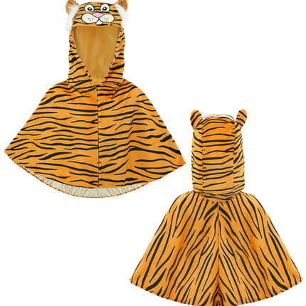 Widmann SRL Pluche poncho met muts tijger