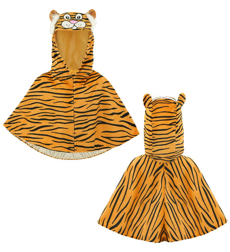 Widmann SRL Pluche poncho met muts tijger