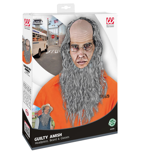 Widmann SRL Pruik Amish met baard en bril