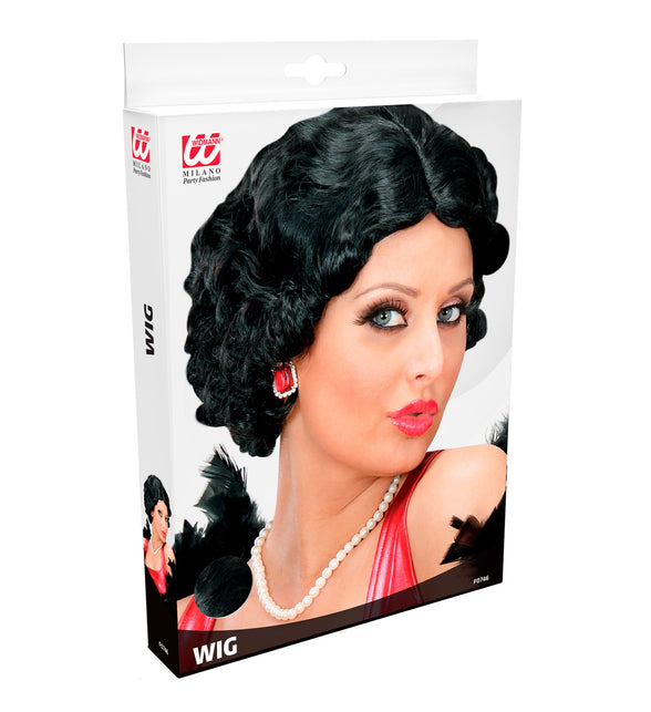 Widmann SRL pruik betty zwart 20-jaren