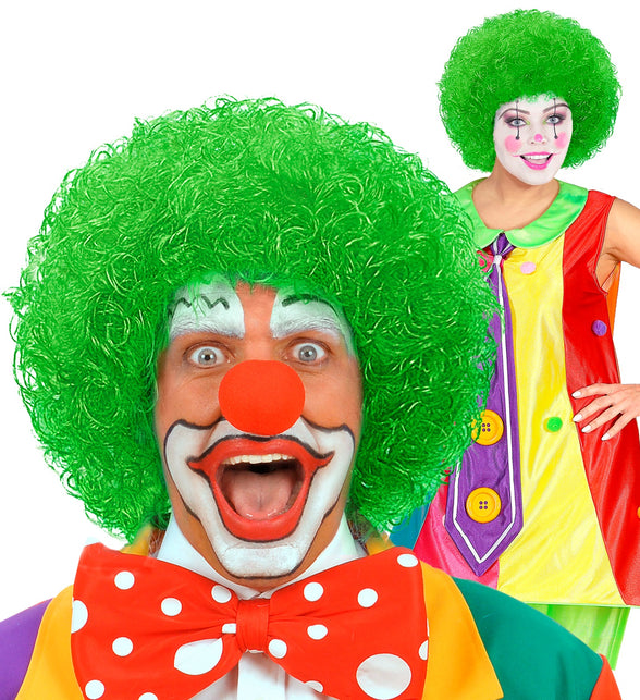 Widmann SRL pruik clown groen