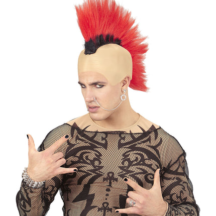 Widmann SRL Pruik hanenkam rood
