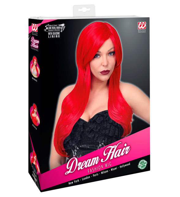 Widmann SRL Pruik lang rood haar Cosplay Alicia