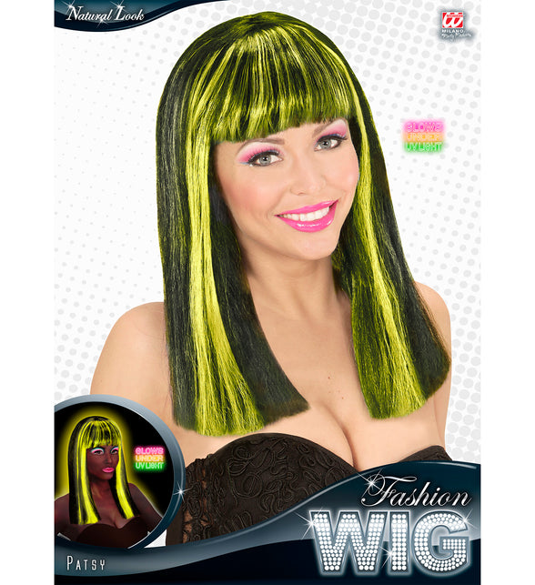 Widmann SRL Pruik, Patsy Neon Gele Strepen