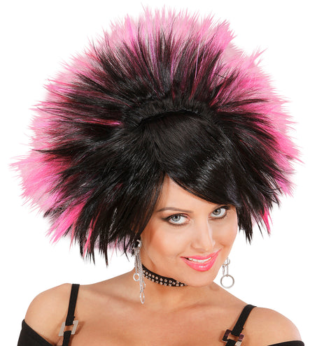 Widmann SRL Pruik Rock Prinses Zwart/Rose