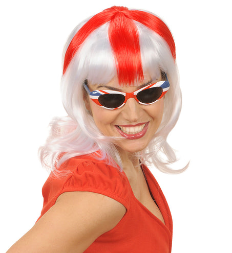 Widmann SRL Pruik rood wit Engeland