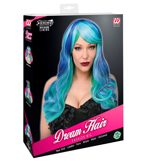 Widmann SRL Pruik zeemeermin Cosplay Leia