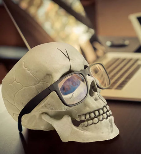 Widmann SRL Pvc schedel met beweegbare kaak 21cm kostuum Julia