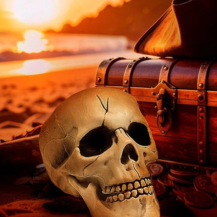 Widmann SRL Pvc schedel met beweegbare kaak 21cm kostuum Julia