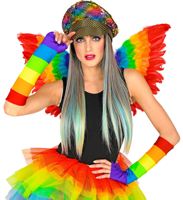 Widmann SRL Regenboog pet met haar