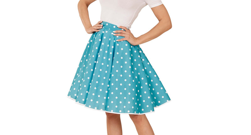 Widmann SRL Rock en Roll rokje blauw met halsbandje