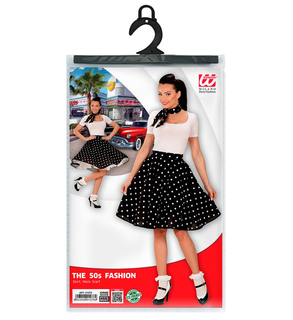 Widmann SRL Rock en Roll rokje zwart met halsbandje