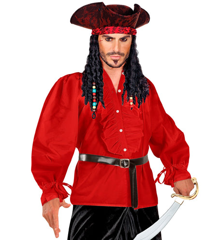 Widmann SRL Rode blouse met ruches