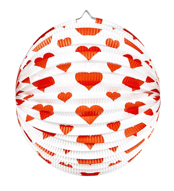 Widmann SRL Rode hart lampion decoratie voor Valentijn