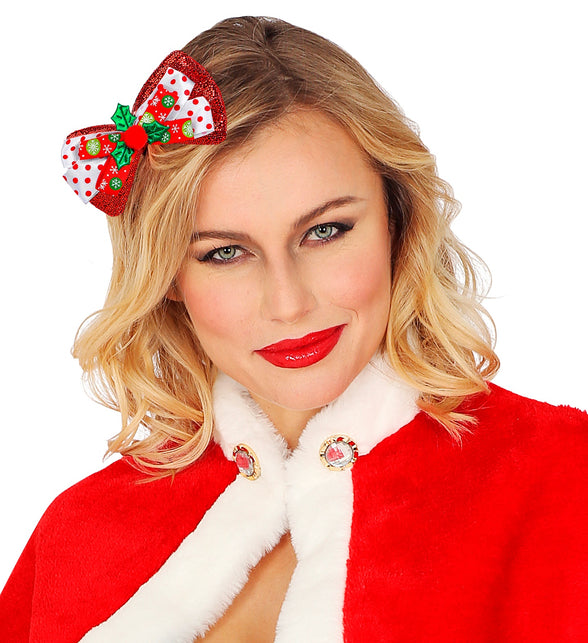 Widmann SRL Rood glitterstrikje kerstmis