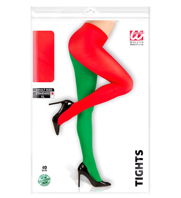 Widmann SRL Rood groene panty kerstelf