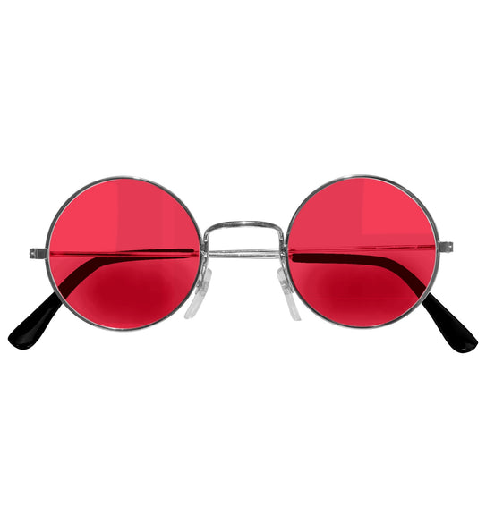 Widmann SRL Roze bril 70-er jaren Flower Power