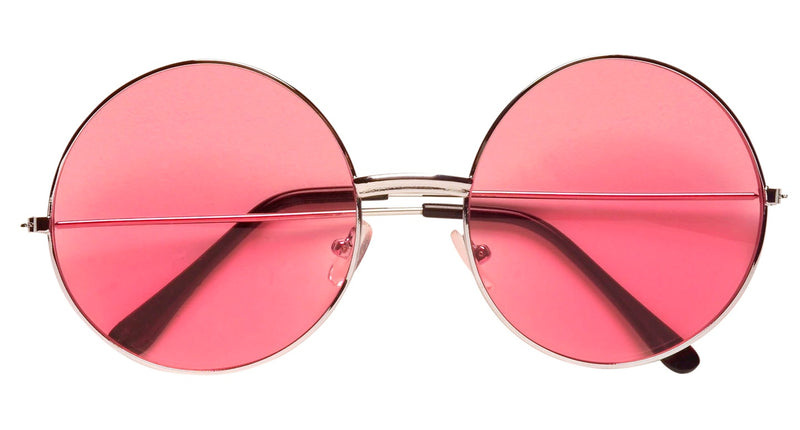 Widmann SRL Roze bril 70-er jaren Flower Power