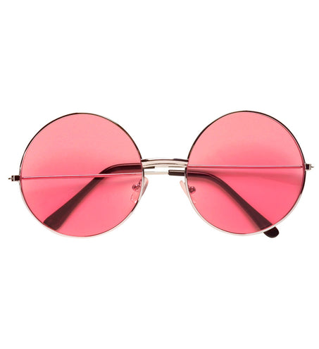 Widmann SRL Roze bril 70-er jaren Flower Power