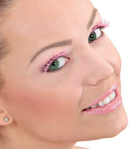 Widmann SRL Roze oogwimpers met strass