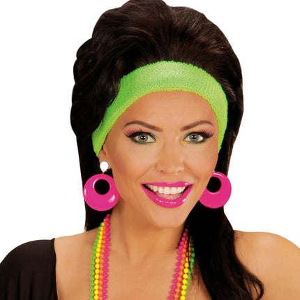 Widmann SRL Roze oorbellen neon disco
