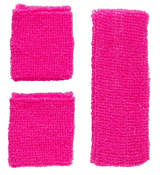 Widmann SRL Roze zweetbanden neon set