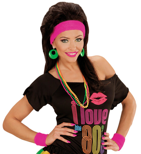 Widmann SRL Roze zweetbanden neon set