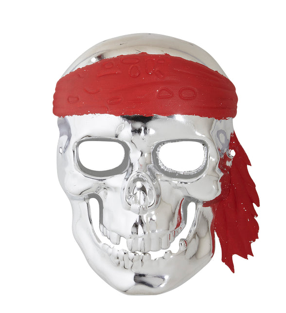 Widmann SRL schedelmasker piraat zilver
