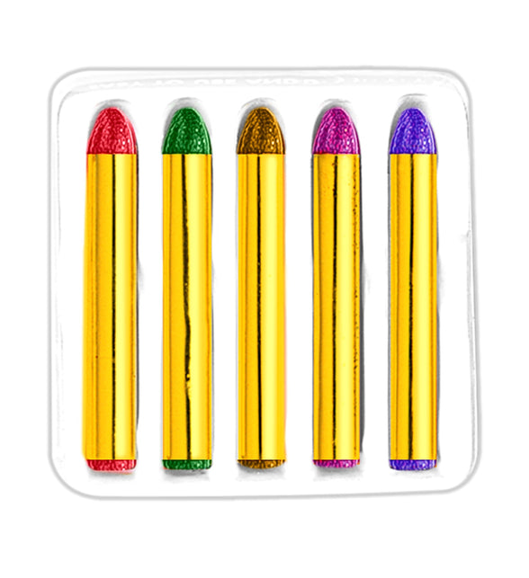 Widmann SRL Schmink stiften glitter 5 kleuren