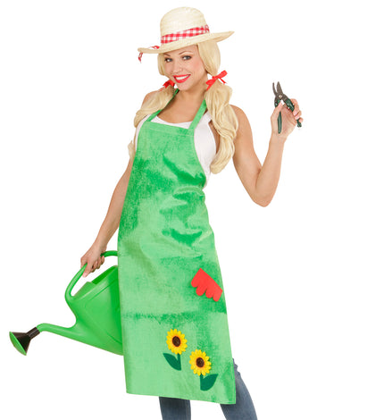 Widmann SRL Schort tuinman met bloemen groen