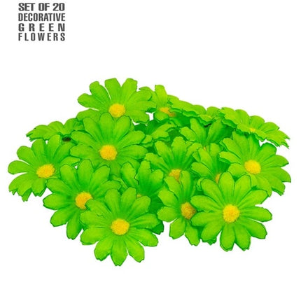Widmann SRL Set van 20 decoratieve groene bloemen Niels