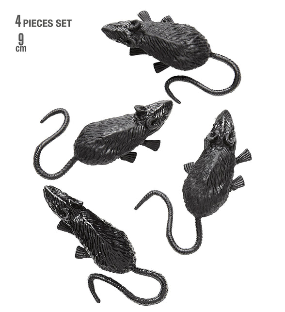 Widmann SRL Set van 4 muizen 9cm