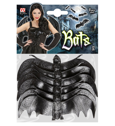Widmann SRL Set van 6 vleermuizen 13,5cm