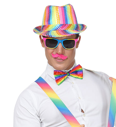 Widmann SRL Set vijf gekleurde snorren