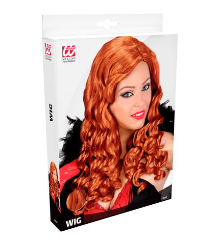 Widmann SRL Showgirl Burleque pruik July bruin met krullen