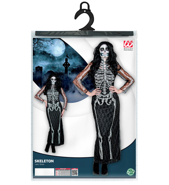 Widmann SRL Skelet jurk lang met kant