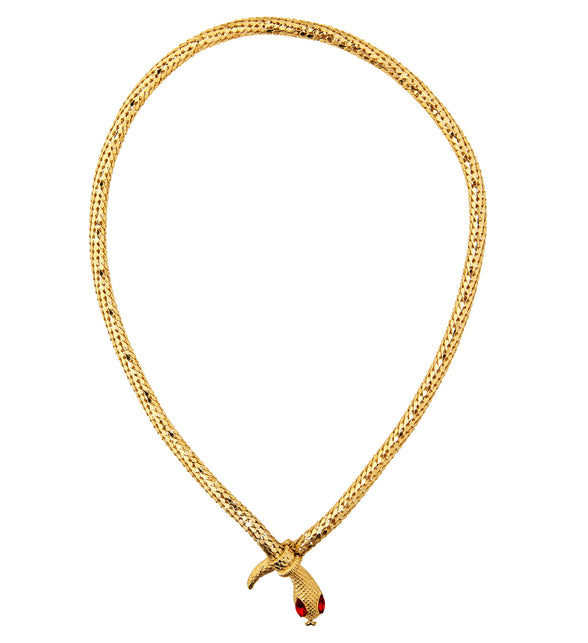 Widmann SRL Slangen halsketting met rode oogjes