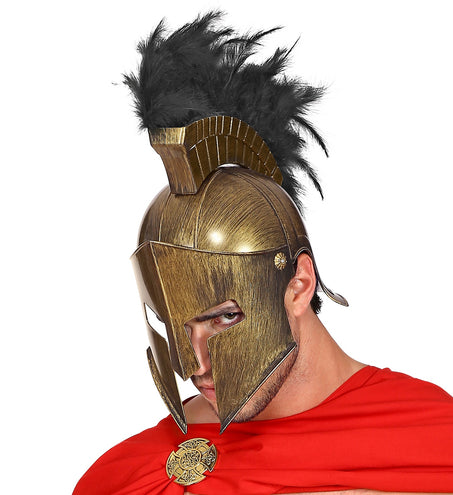 Widmann SRL Spartaanse helm met zwarte veer