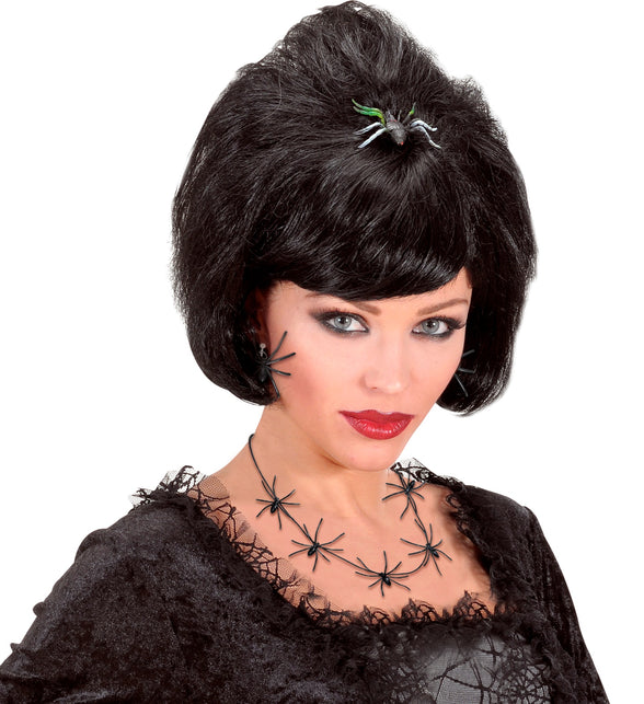 Widmann SRL Spin oorbellen zwart heks