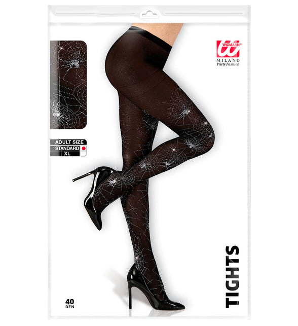 Widmann SRL Spinnen panty met glitters