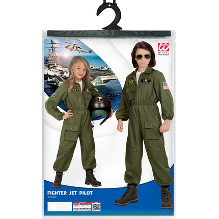 Widmann SRL Straaljager piloot pak kind