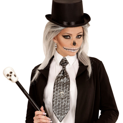 Widmann SRL Stropdas met schedeltjes