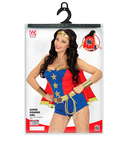 Widmann SRL Super Power Meisjes jurk met cape