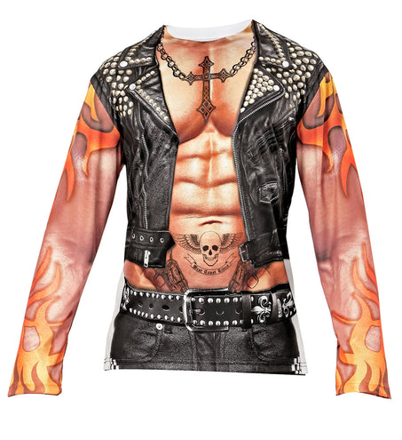 Widmann SRL T-Shirt Lange Mouwen Rocker/Biker Man M/L