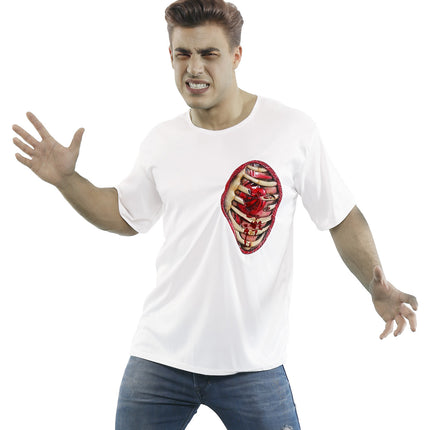 Widmann SRL T- shirt met open wond ribbenkast