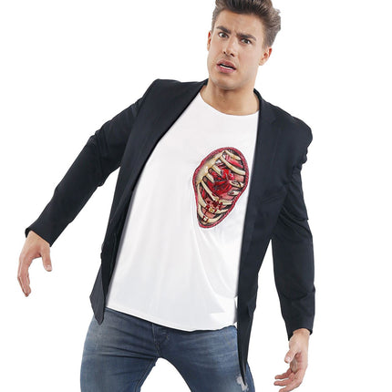 Widmann SRL T- shirt met open wond ribbenkast