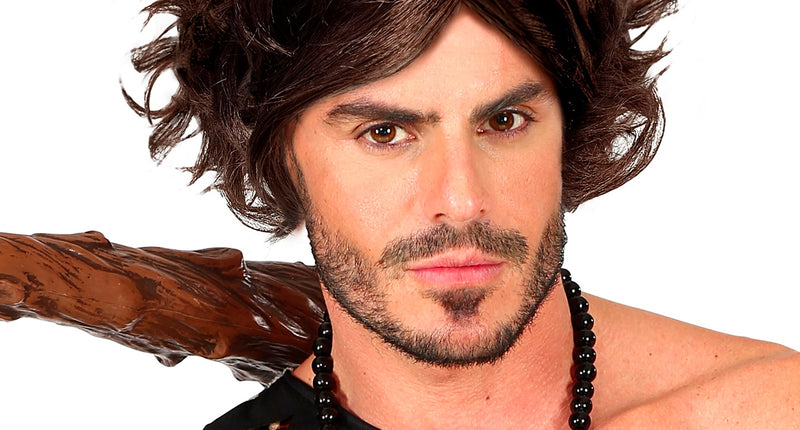 Widmann SRL Tarzan jungle pruik heren zwart